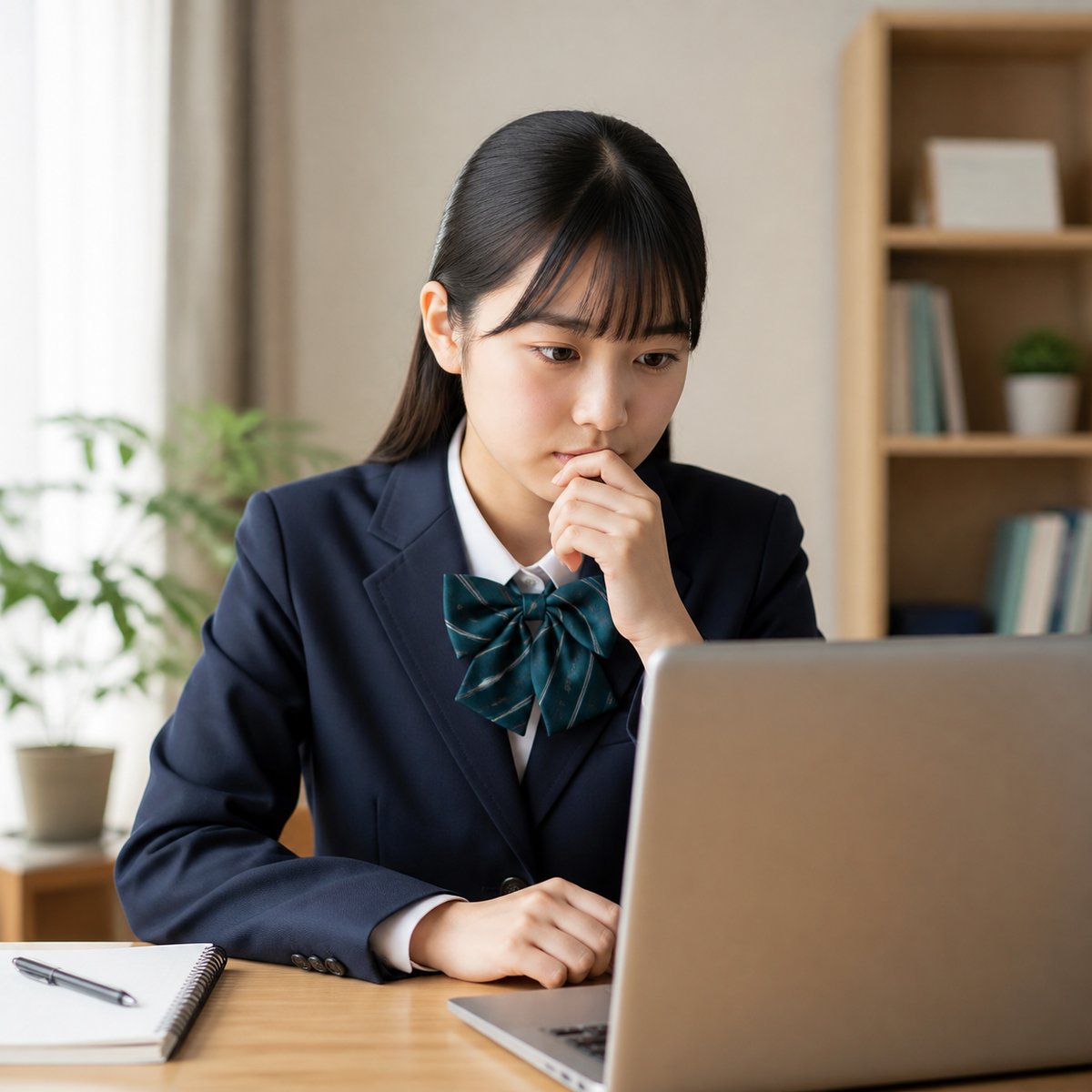 面接の練習相手がいなくて悩む高校生